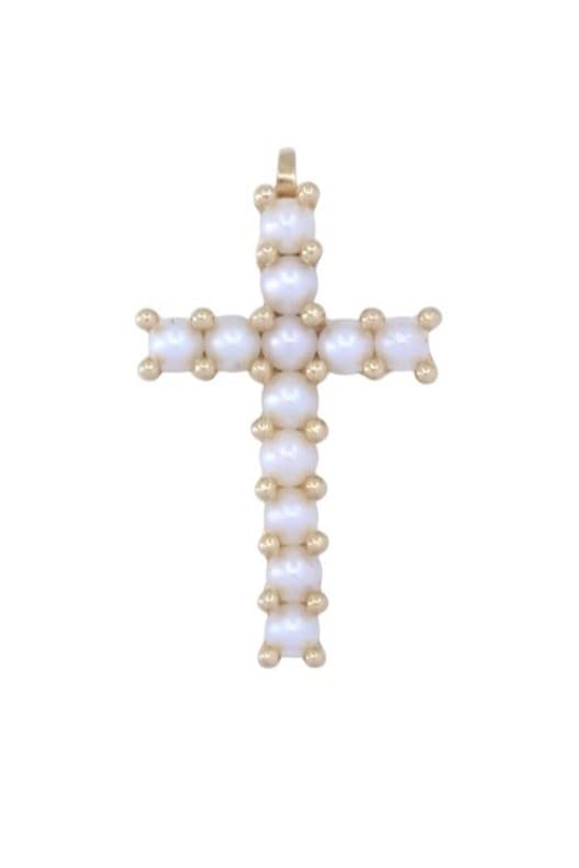 CROIX MODERNE PERLES — vue 1