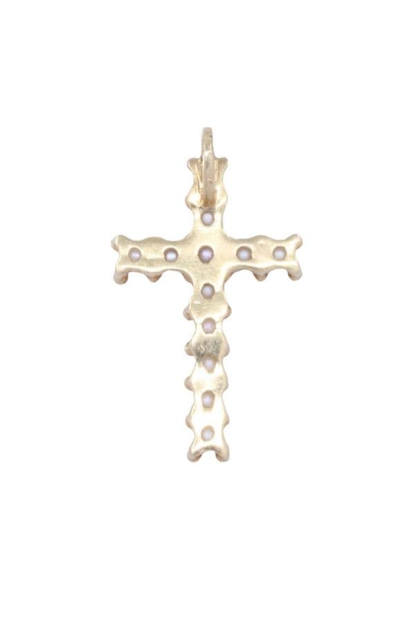 CROIX MODERNE PERLES — vue 3