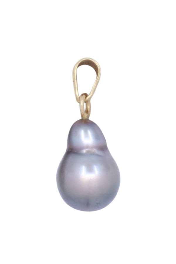 PENDENTIF PERLE NOIRE BAROQUE — vue 3