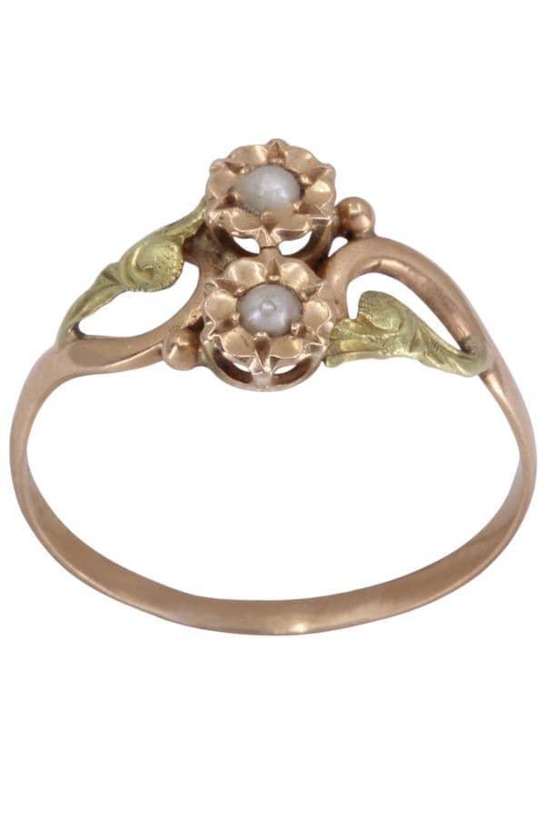 BAGUE PERLES FINES NAPOLÉON III — vue 1