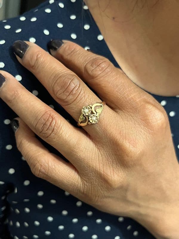BAGUE PERLES FINES NAPOLÉON III — vue 2