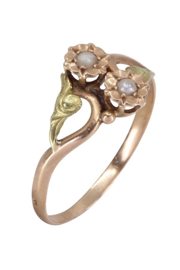 BAGUE PERLES FINES NAPOLÉON III — vue 3