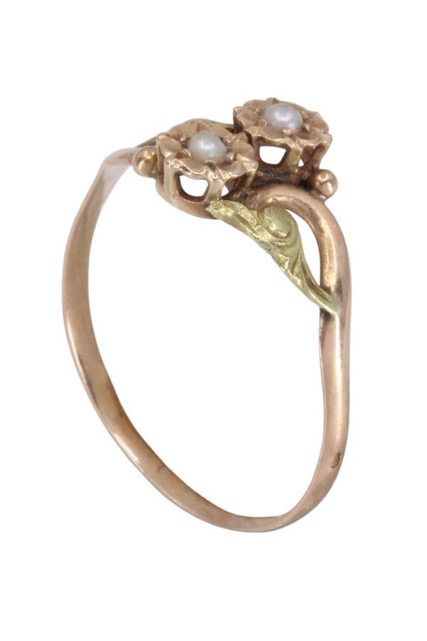 BAGUE PERLES FINES NAPOLÉON III — vue 4