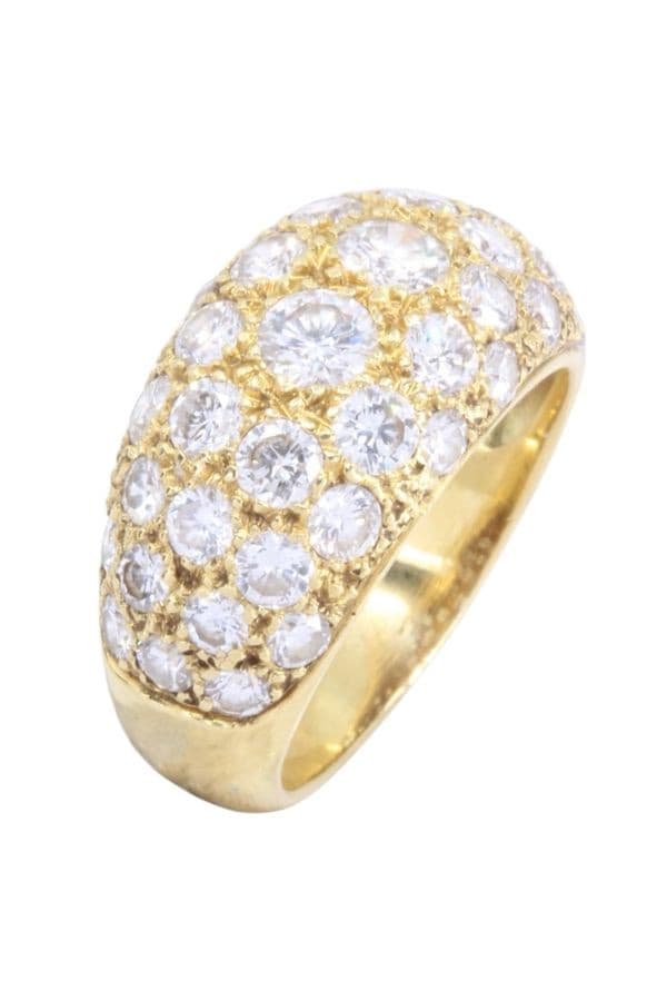 BAGUE JONC PAVAGE DIAMANTS — vue 3