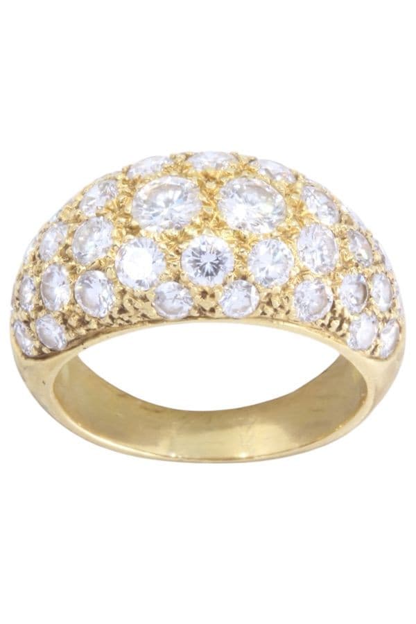 BAGUE JONC PAVAGE DIAMANTS — vue 1