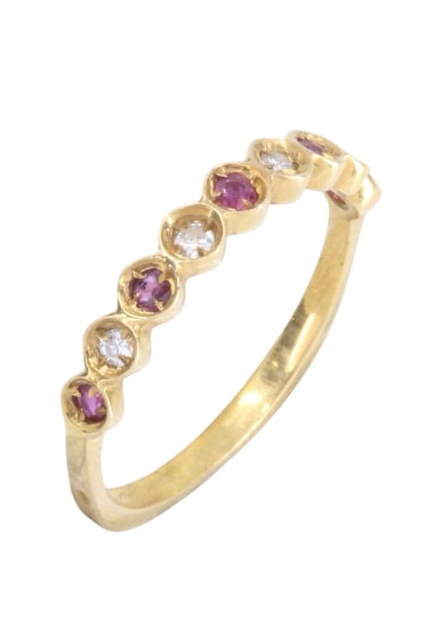 DEMI-ALLIANCE RUBIS ET DIAMANTS — vue 3