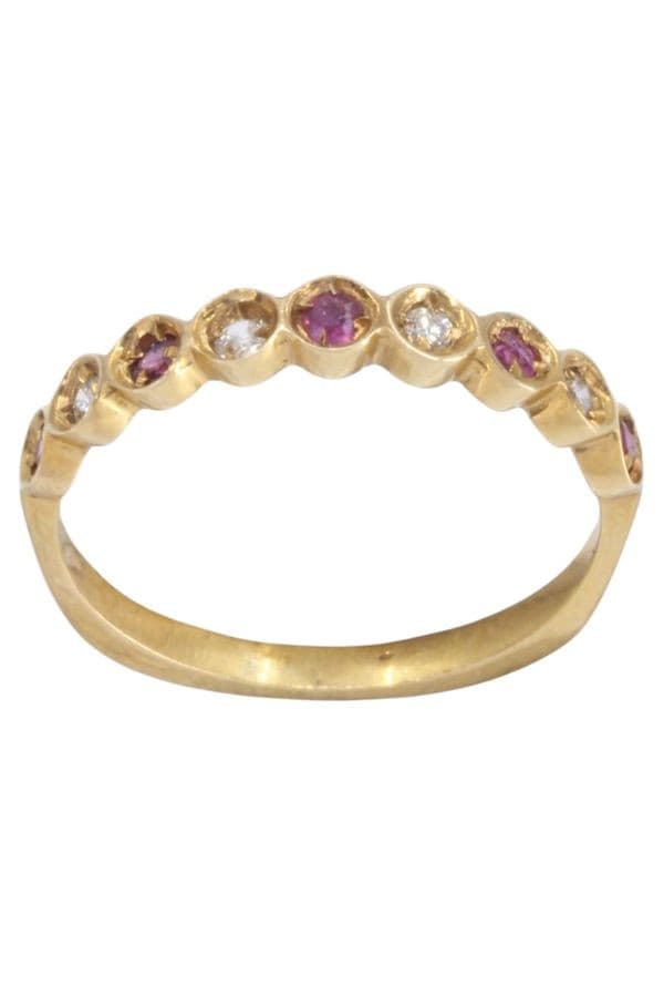 DEMI-ALLIANCE RUBIS ET DIAMANTS — vue 1