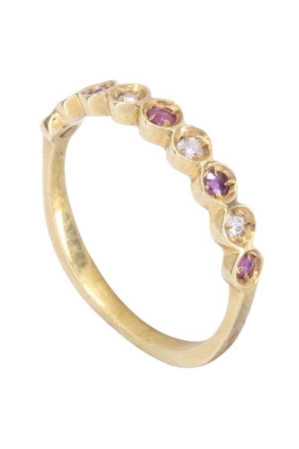 DEMI-ALLIANCE RUBIS ET DIAMANTS — vue 4