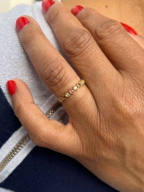 DEMI-ALLIANCE RUBIS ET DIAMANTS — vue 2