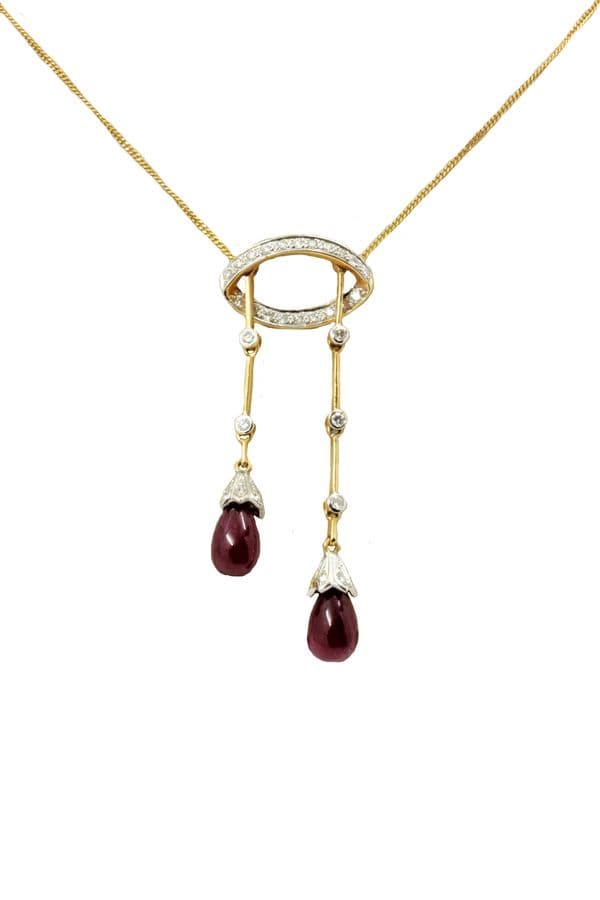 COLLIER NÉGLIGÉ RUBIS ET DIAMANTS