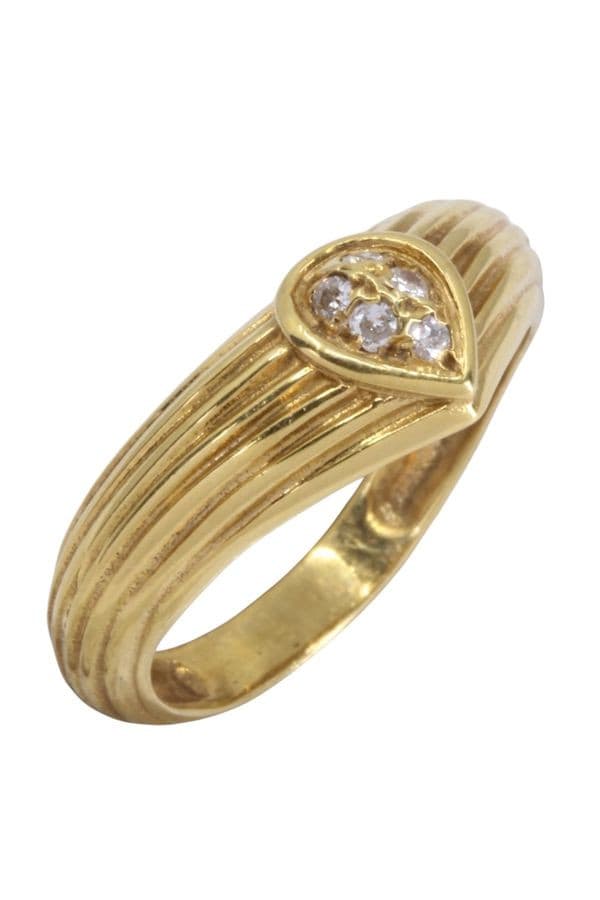 BAGUE MODERNE DIAMANTS — vue 3