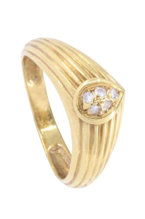 BAGUE MODERNE DIAMANTS — vue 4