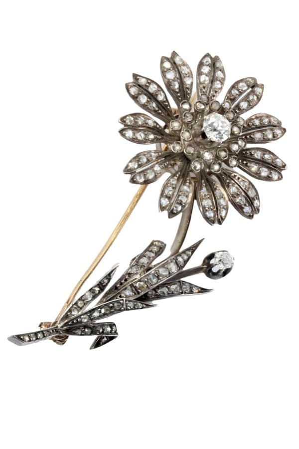 BROCHE TREMBLEUSE DIAMANTS — vue 1