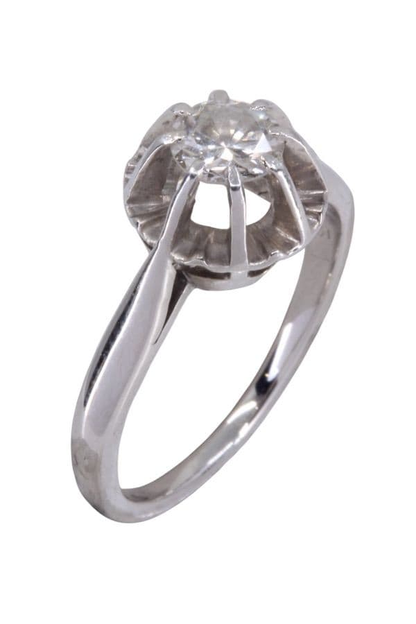 SOLITAIRE ANCIEN DIAMANT 0.50 CARAT — vue 3