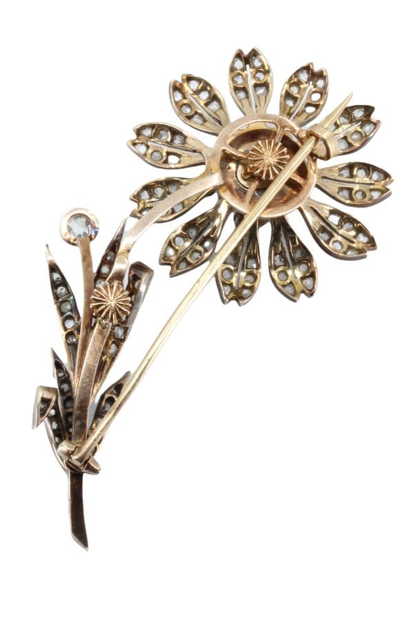 BROCHE TREMBLEUSE DIAMANTS — vue 2