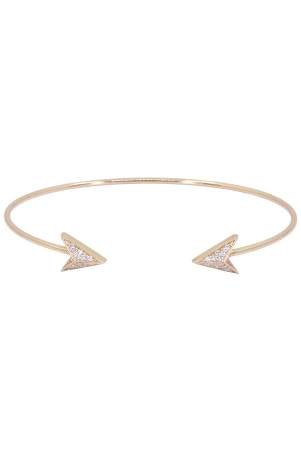 BRACELET JONC OUVERT DIAMANTS — vue 1