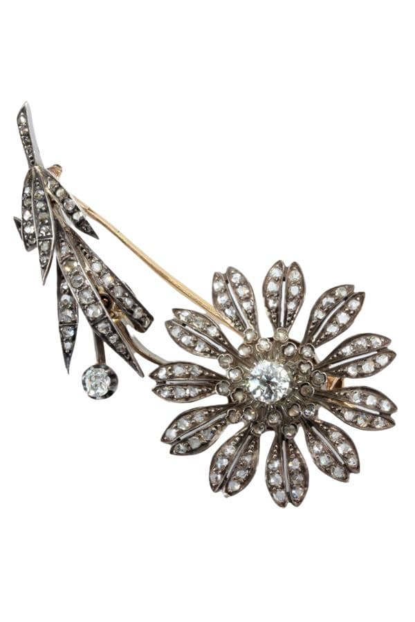 BROCHE TREMBLEUSE DIAMANTS — vue 3