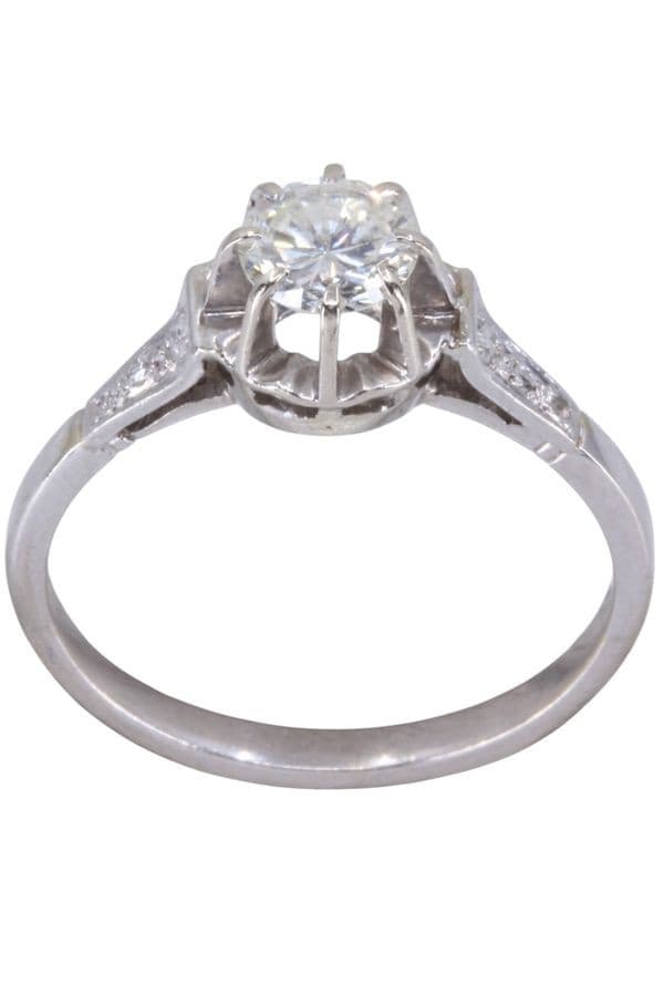 SOLITAIRE ANCIEN DIAMANTS 0.65 CARAT