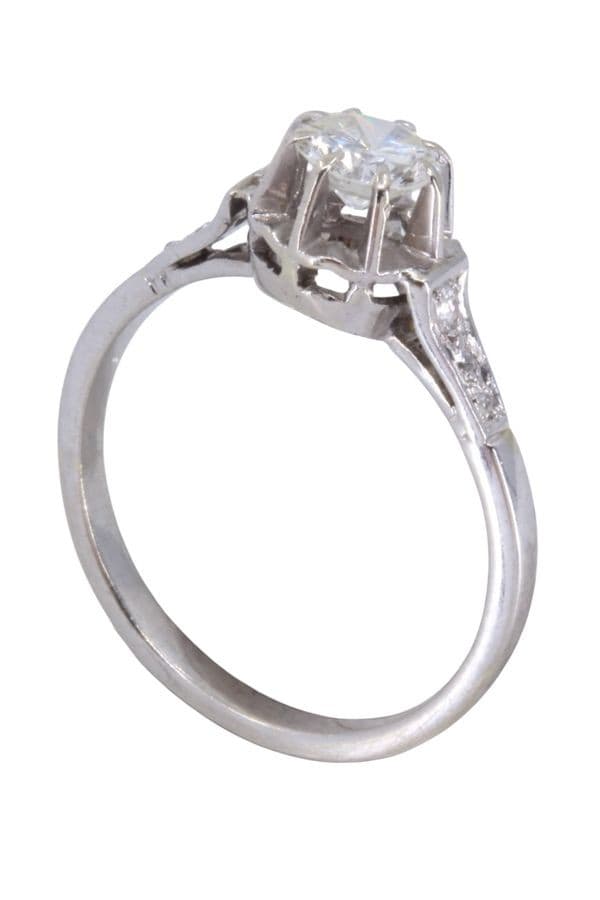 SOLITAIRE ANCIEN DIAMANTS 0.65 CARAT — vue 4