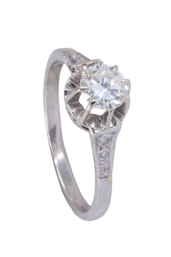 SOLITAIRE ANCIEN DIAMANTS 0.65 CARAT — vue 5