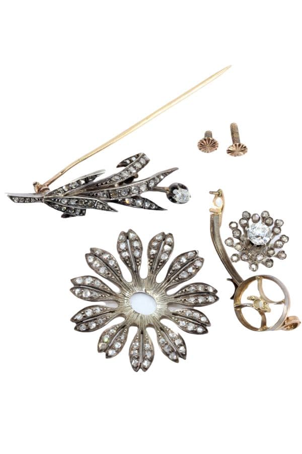 BROCHE TREMBLEUSE DIAMANTS — vue 4