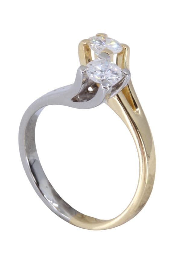 BAGUE TOI ET MOI DIAMANTS 2 ORS — vue 4