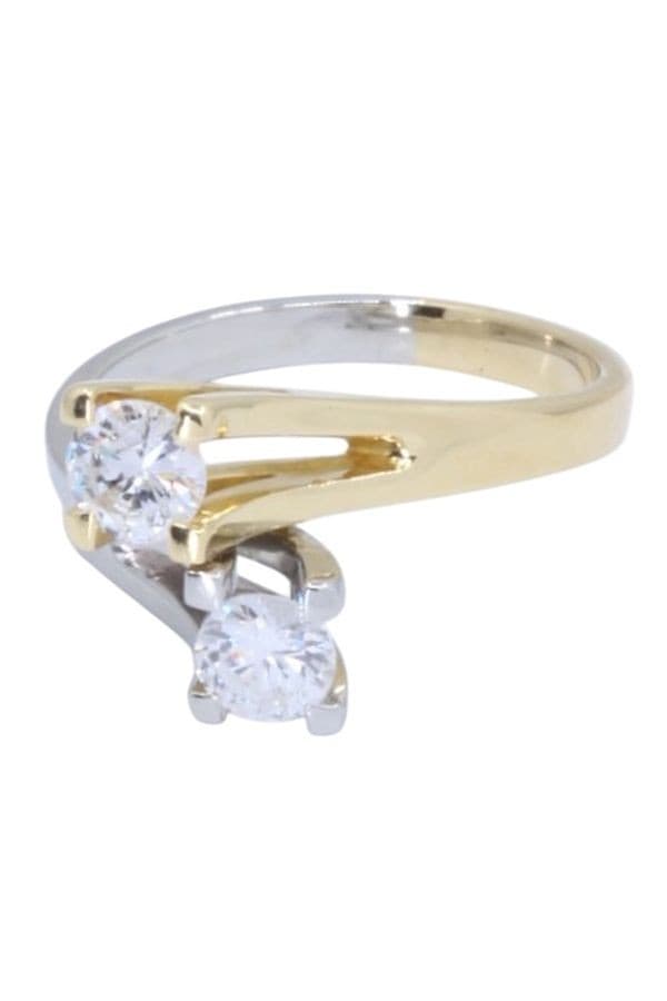 BAGUE TOI ET MOI DIAMANTS 2 ORS — vue 6
