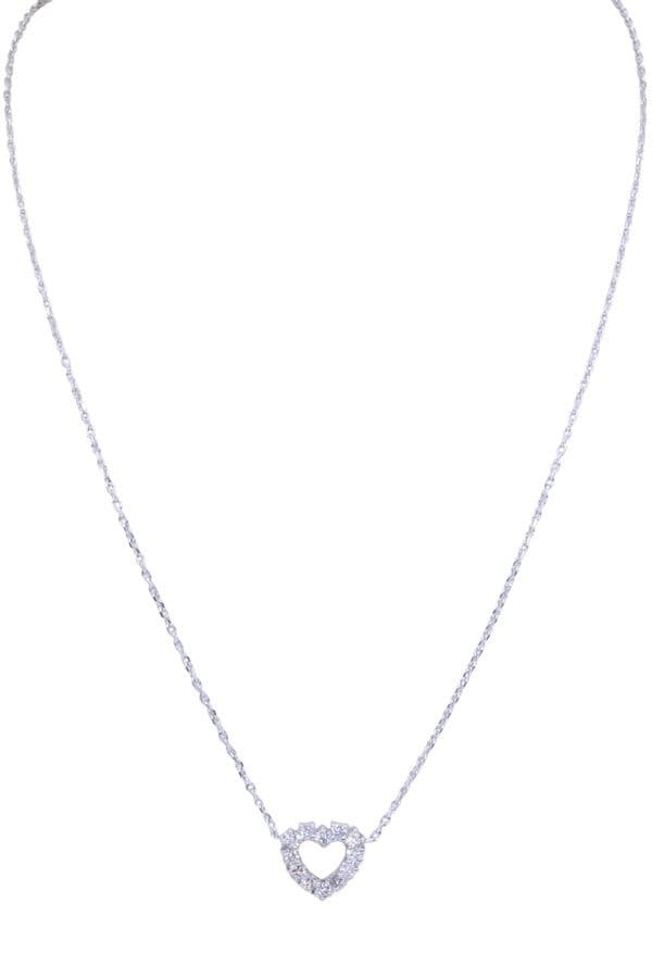 COLLIER COEUR DIAMANTS — vue 1