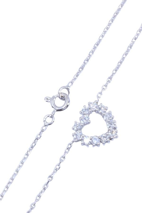 COLLIER COEUR DIAMANTS — vue 3