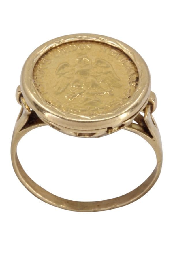 BAGUE PIÈCE 2 PESOS MEXICAIN — vue 1