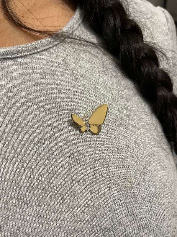 BROCHE PAPILLON DIAMANTS — vue 2