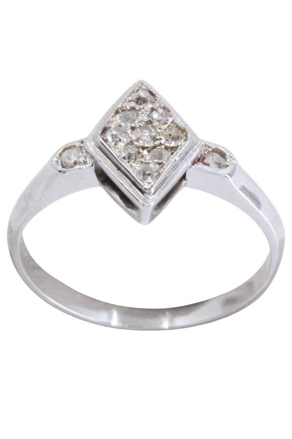 BAGUE ART-DÉCO DIAMANTS — vue 1