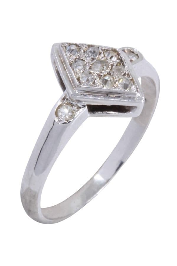 BAGUE ART-DÉCO DIAMANTS — vue 3