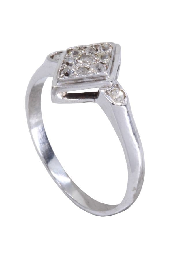 BAGUE ART-DÉCO DIAMANTS — vue 4