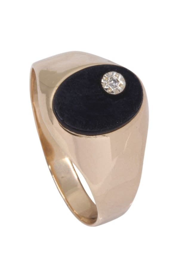 CHEVALIERE ONYX DIAMANT — vue 5