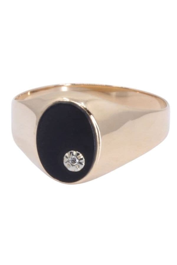CHEVALIERE ONYX DIAMANT — vue 6
