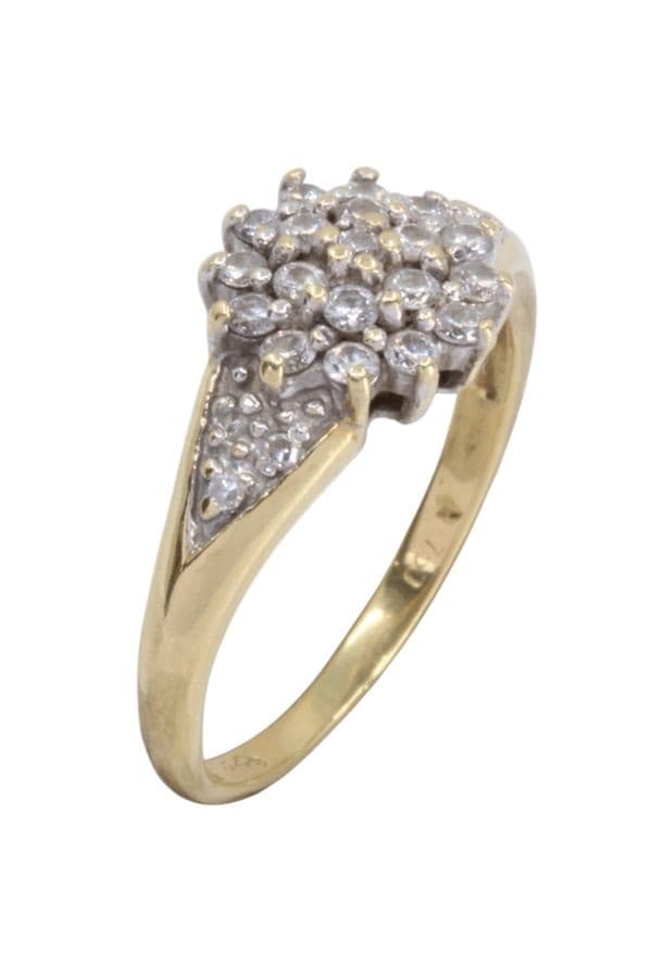 BAGUE MODERNE DIAMANTS — vue 3