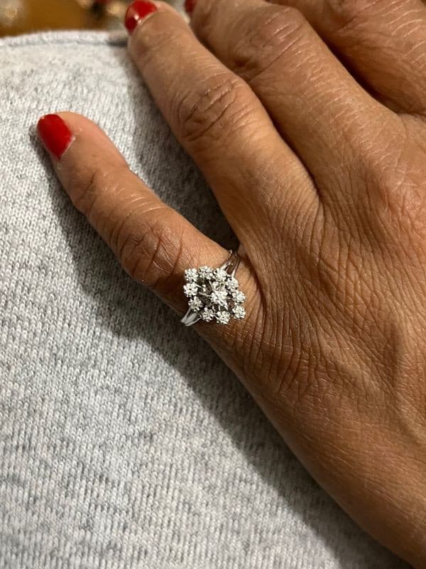 MARQUISE DIAMANTS ANNÉES 50' — vue 2