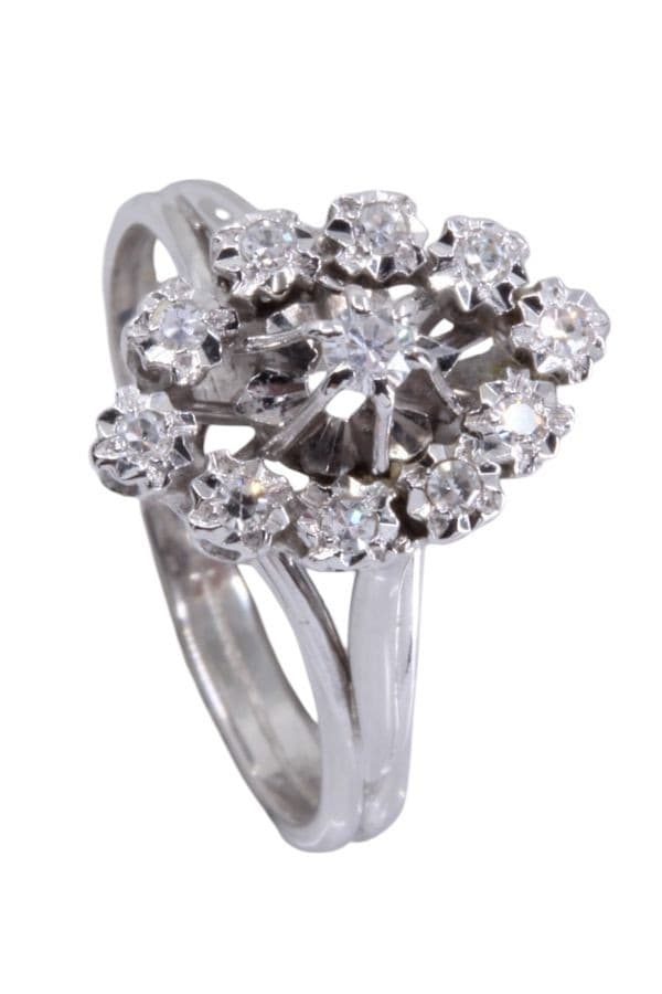 MARQUISE DIAMANTS ANNÉES 50' — vue 5