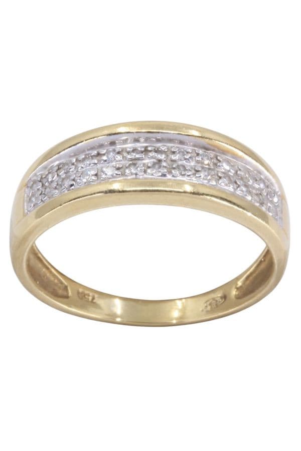 BAGUE MODERNE DIAMANTS — vue 1