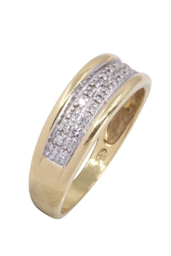 BAGUE MODERNE DIAMANTS — vue 3