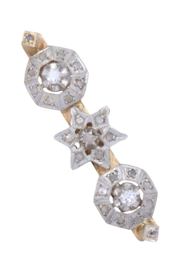 BROCHE DIAMANTS ART-NOUVEAU — vue 1