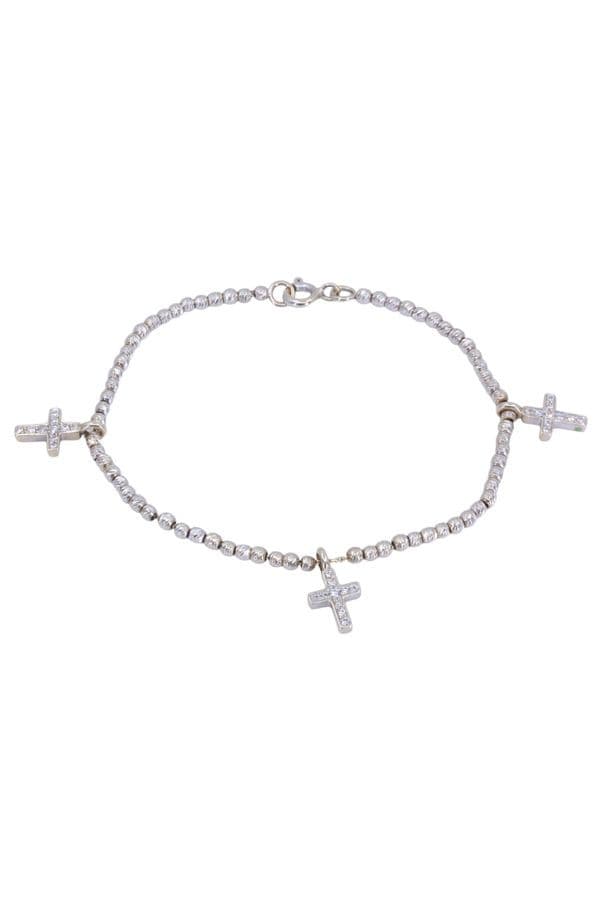 BRACELET CROIX DIAMANTÉES — vue 3