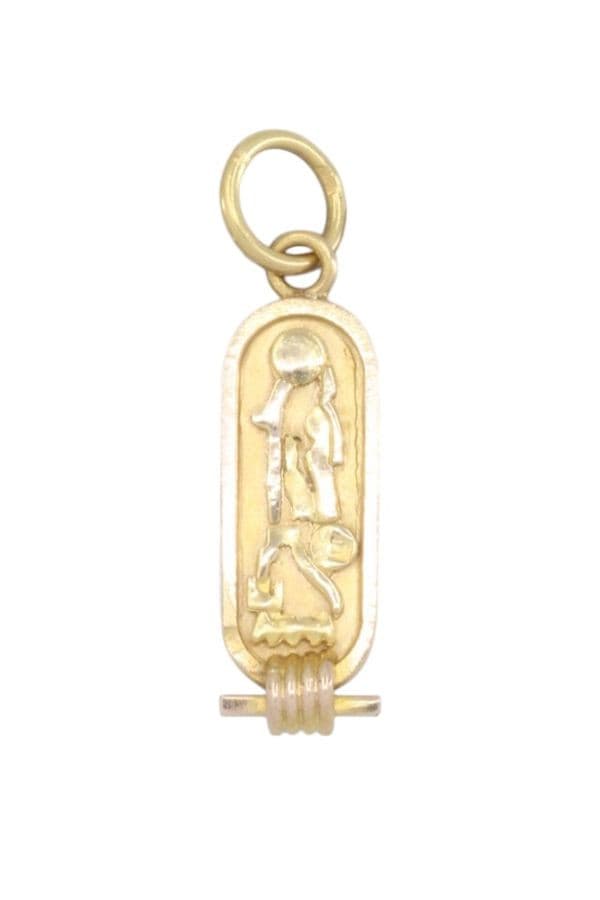 PENDENTIF CARTOUCHE ÉGYPTIEN — vue 1