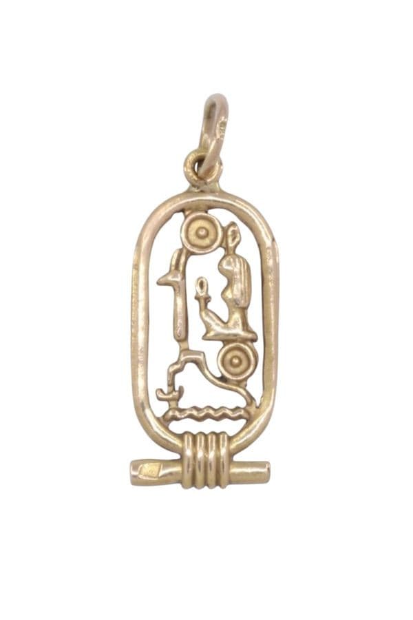 PENDENTIF CARTOUCHE ÉGYPTIEN — vue 1