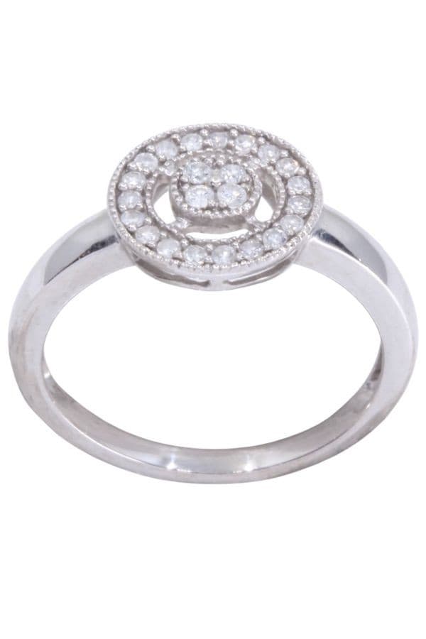 BAGUE MODERNE DIAMANTS — vue 1