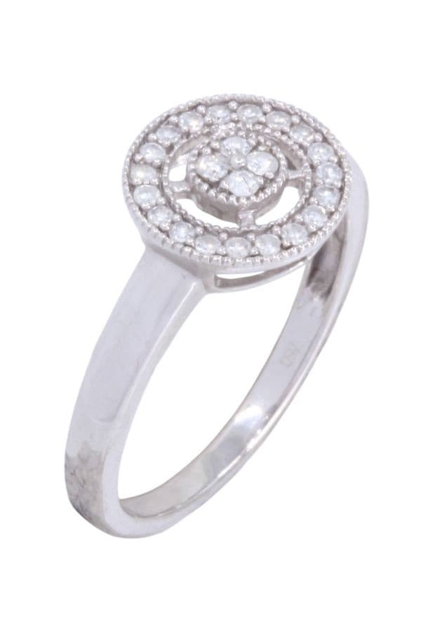 BAGUE MODERNE DIAMANTS — vue 3