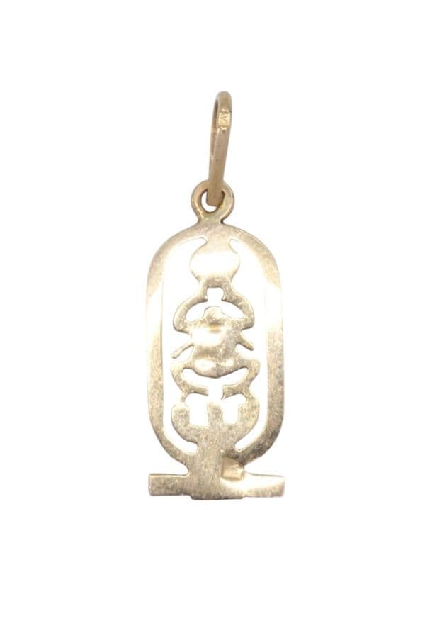 PENDENTIF CARTOUCHE ÉGYPTIEN SCARABÉE — vue 3