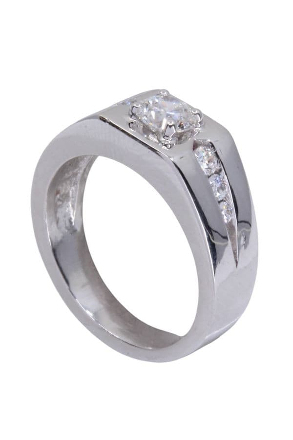 BAGUE PLATINE ET DIAMANTS — vue 4