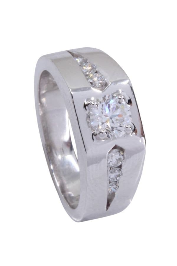 BAGUE PLATINE ET DIAMANTS — vue 5